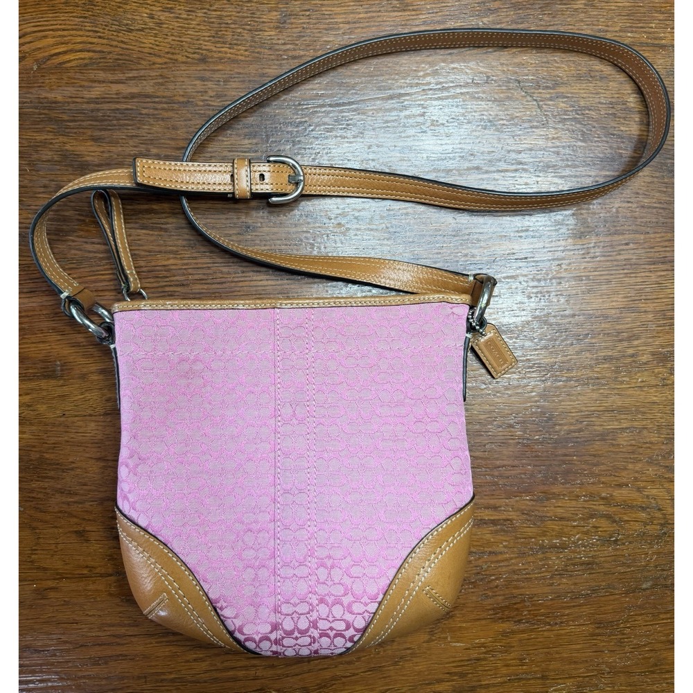 Vintage Pink COACH Soho Signature Swingback Bag Y2K Rare Purse EUC